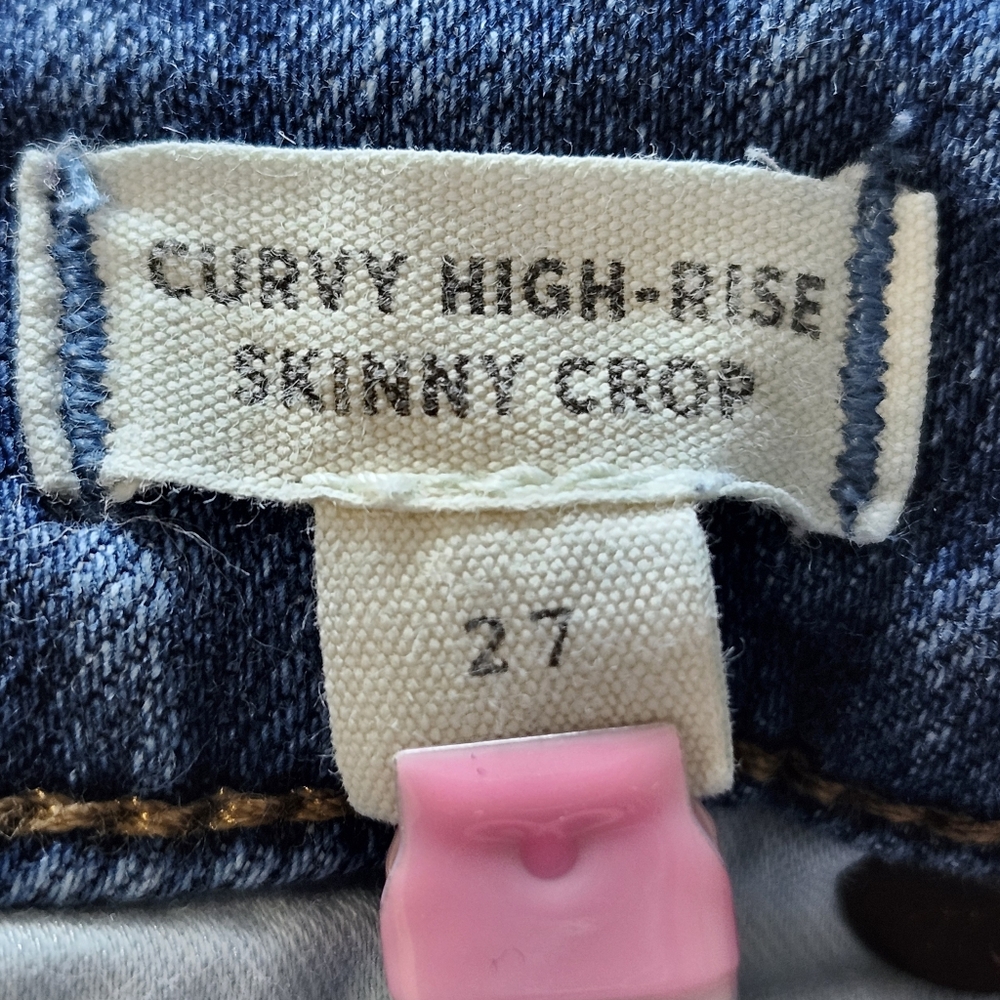 Madewell‎ Curvy High Rise Skinny Crop Jeans Women’s 27 Blue Stretch Denim MC507 - Picture 11 of 15